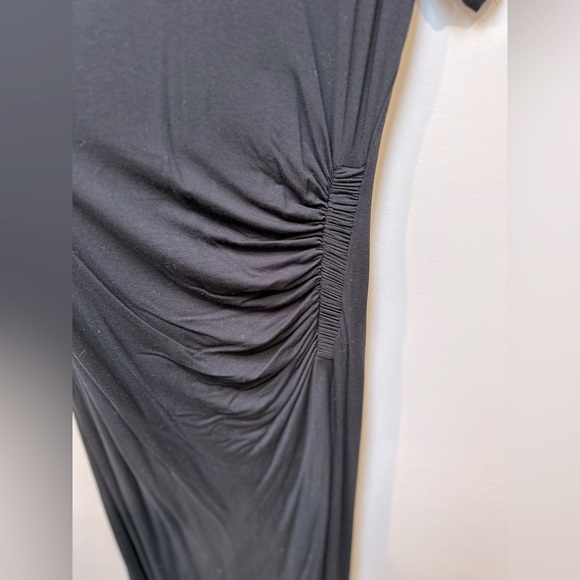 A Pea in the Pod - Black Maxi Side Ruched Maternity Dress - Size Large - Picture 5 of 5